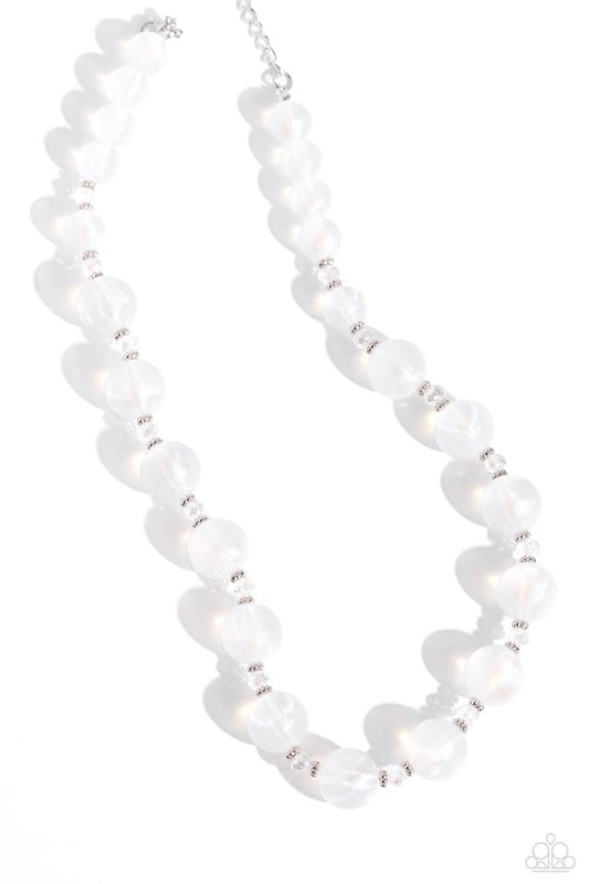 Timelessly Tantalizing - White - Paparazzi Necklace Image