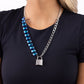 LOCK and Roll - Blue - Paparazzi Necklace Image