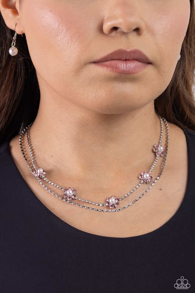 A SQUARE Beauty - Pink - Paparazzi Necklace Image