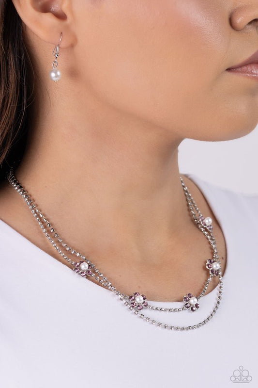 A SQUARE Beauty - Purple - Paparazzi Necklace Image