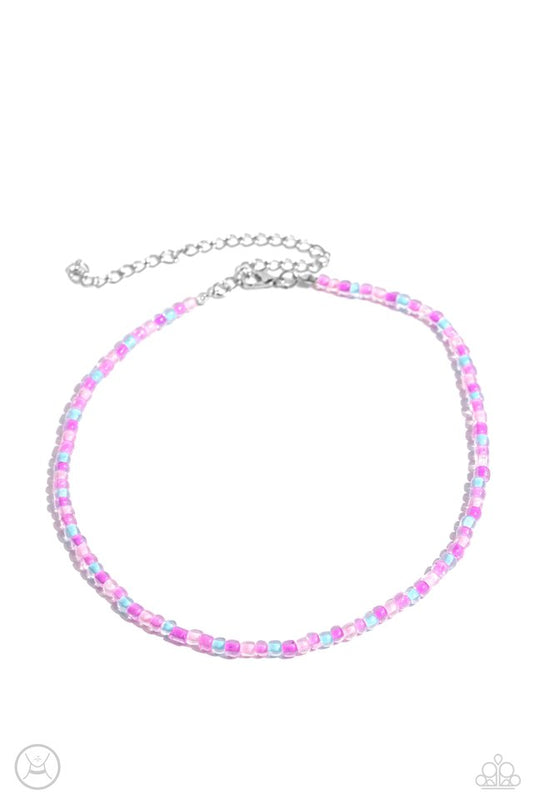 Colorfully GLASSY - Pink - Paparazzi Necklace Image