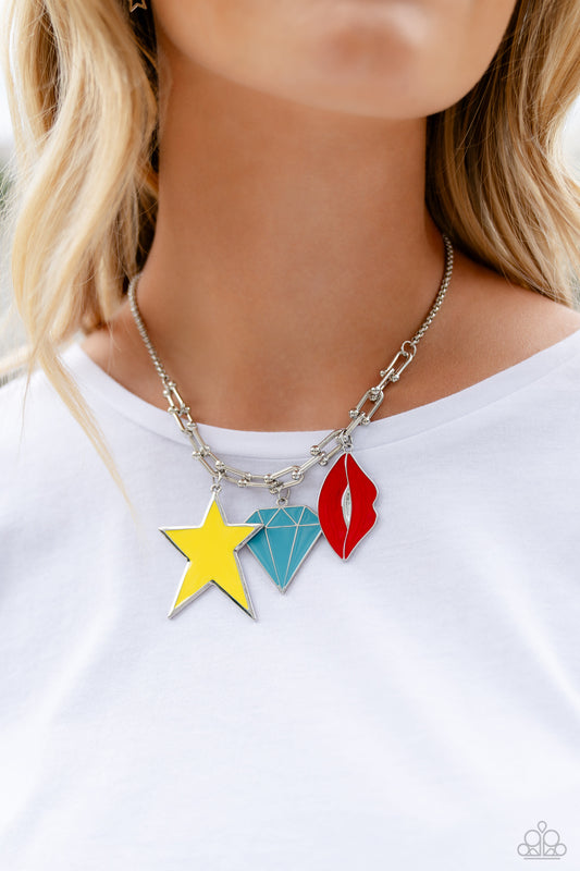 Paparazzi Necklace ~ Scouting Shapes - Multi