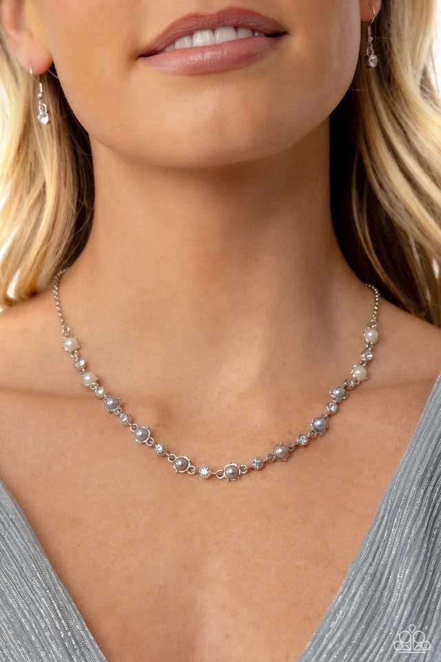 Pronged Passion - Silver - Paparazzi Necklace Image