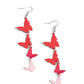 Haphazard Headliner - Red - Paparazzi Earring Image