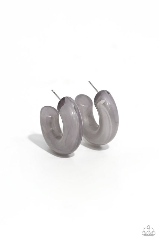 Acrylic Acclaim - Silver - Paparazzi Earring Image