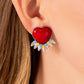 Spring Story - Red - Paparazzi Earring Image