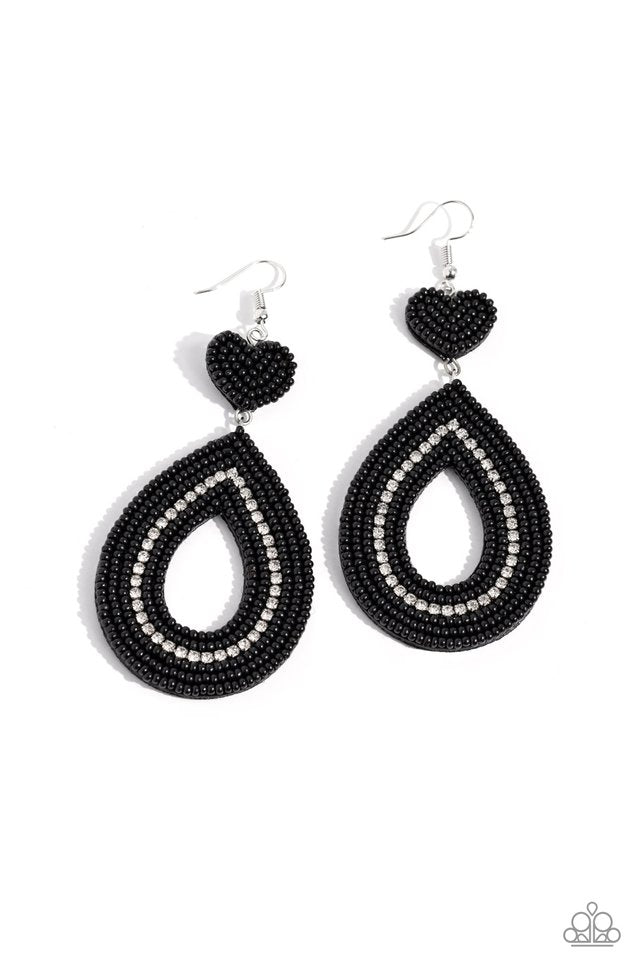 Now SEED Here - Black - Paparazzi Earring Image