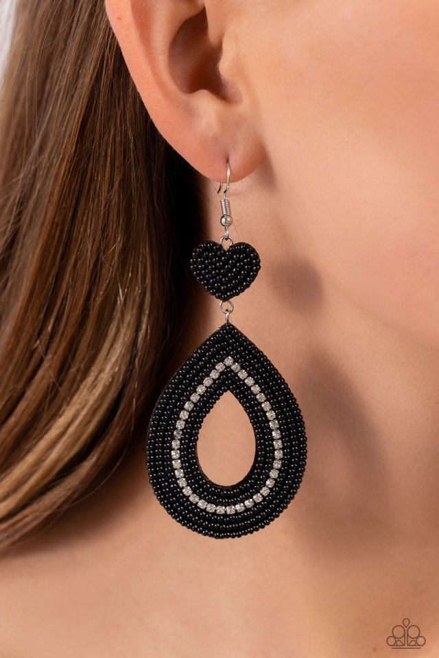 Now SEED Here - Black - Paparazzi Earring Image