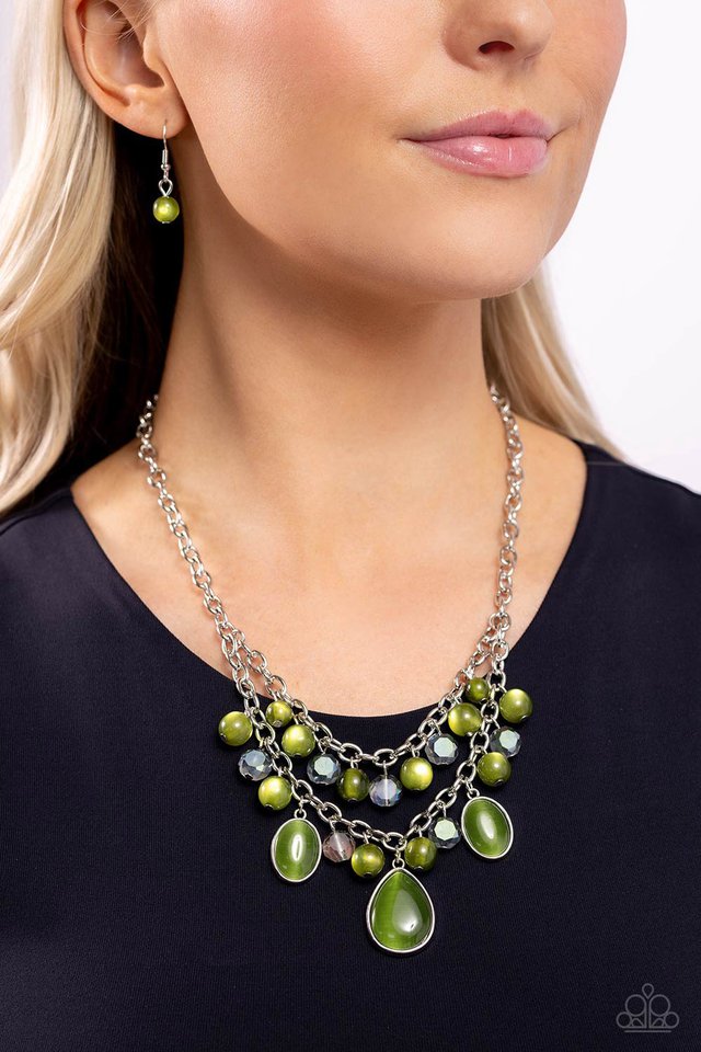 Dewy Disposition - Green - Paparazzi Necklace Image