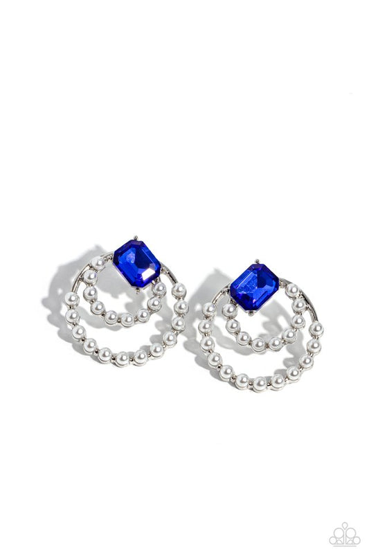 Double Standard - Blue - Paparazzi Earring Image