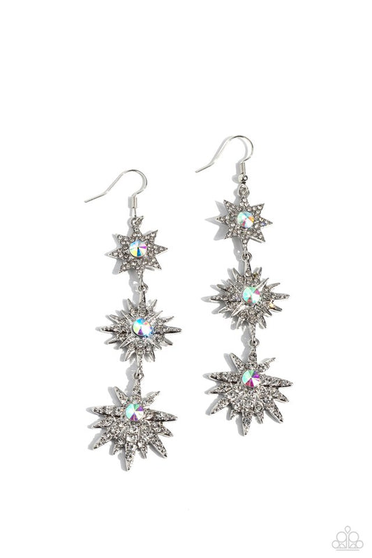 Stellar Series - White - Paparazzi Earring Image