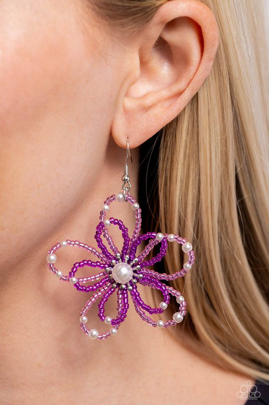 PEARL Crush - Purple - Paparazzi Earring Image
