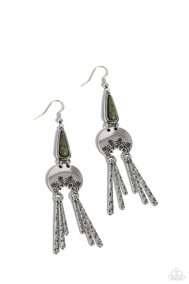 Highland Haute - Green - Paparazzi Earring Image