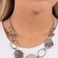 Asymmetrical Attention - Silver - Paparazzi Necklace Image