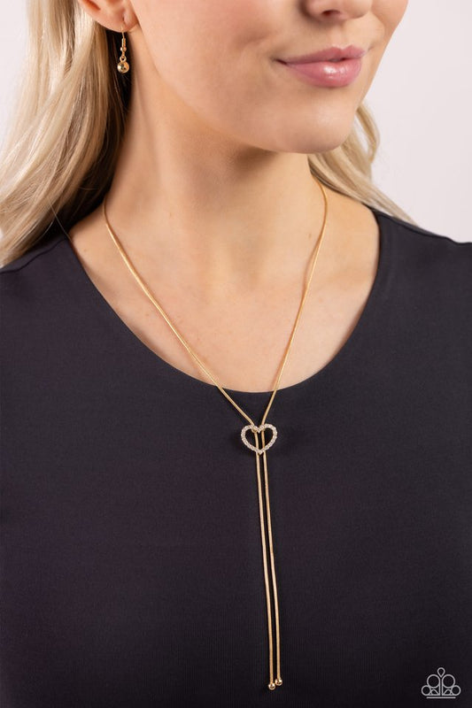 Tempting Tassel - Gold - Paparazzi Necklace Image