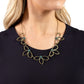 Petal Pageantry - Brass - Paparazzi Necklace Image