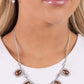 Teardrop Team - Brown - Paparazzi Necklace Image