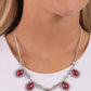 Teardrop Team - Red - Paparazzi Necklace Image