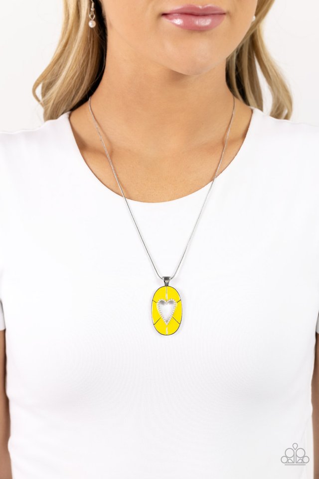 Airy Affection - Yellow - Paparazzi Necklace Image