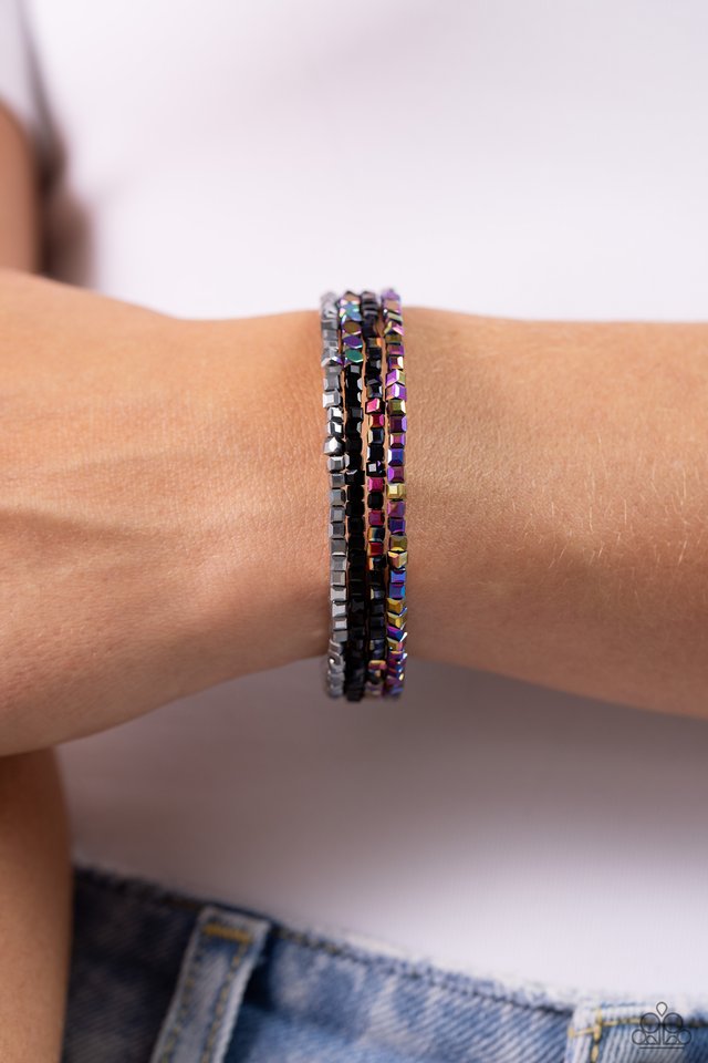 Dainty Dancer - Black - Paparazzi Bracelet Image