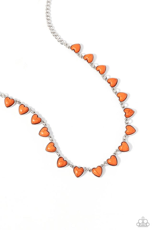 Sentimental Stones - Orange - Paparazzi Necklace Image