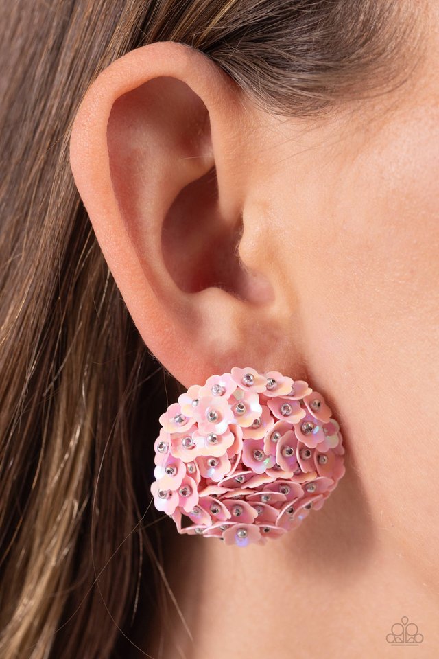 Corsage Character - Pink - Paparazzi Earring Image