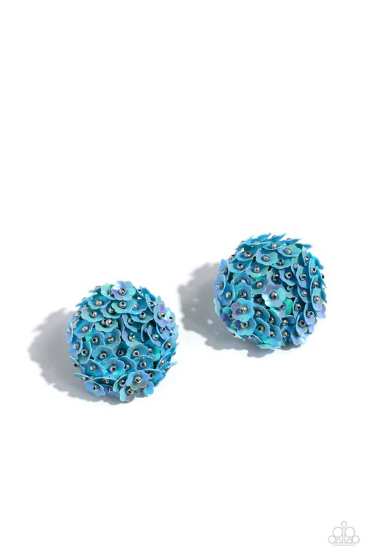 Corsage Character - Blue - Paparazzi Earring Image