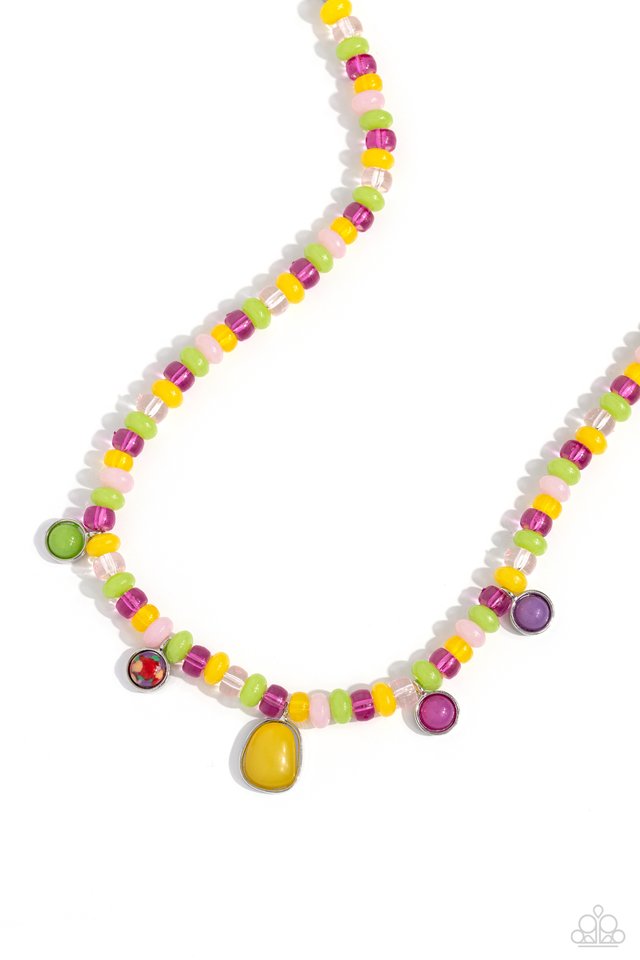 Colorfully California - Yellow - Paparazzi Necklace Image