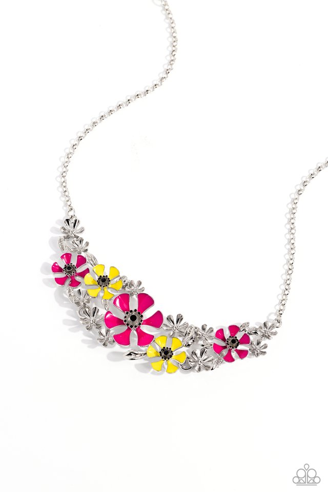 Blooming Practice - Pink - Paparazzi Necklace Image