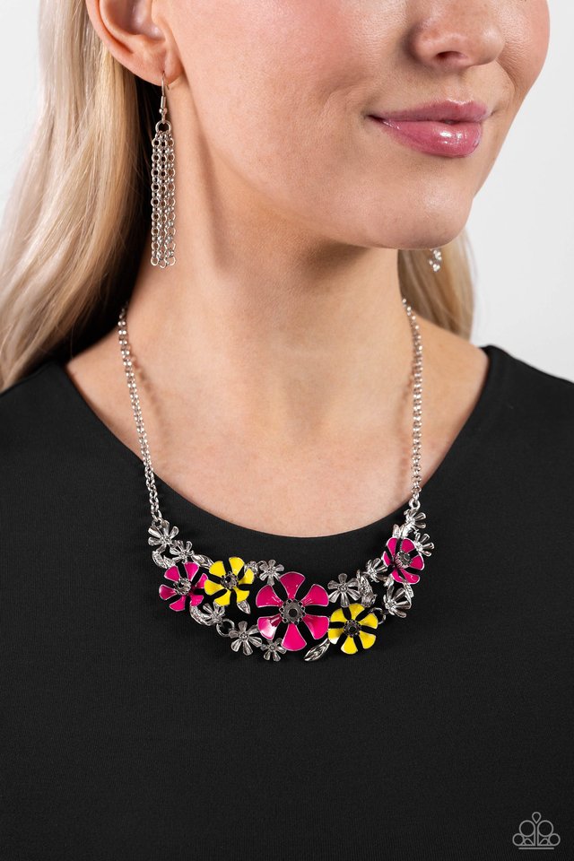 Blooming Practice - Pink - Paparazzi Necklace Image