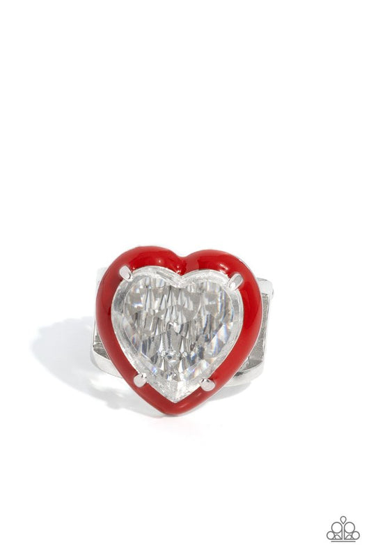 Hallmark Heart - Red - Paparazzi Ring Image