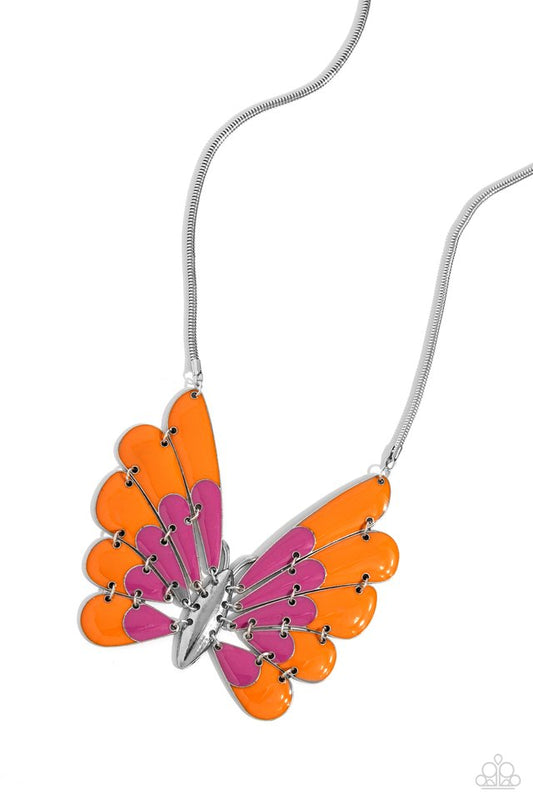 Moth Maven - Pink - Paparazzi Necklace Image