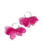 Chiffon Class - Pink - Paparazzi Earring Image