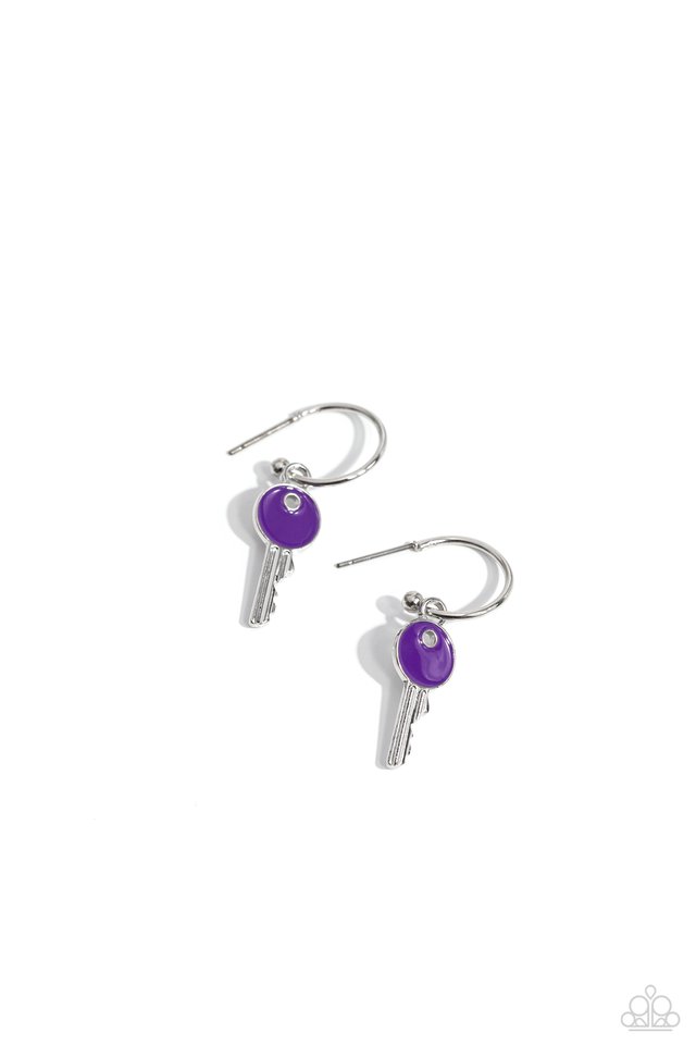 Key Performance - Purple - Paparazzi Earring Image