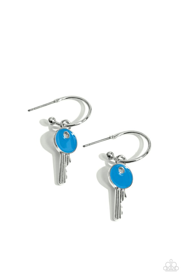 Key Performance - Blue - Paparazzi Earring Image