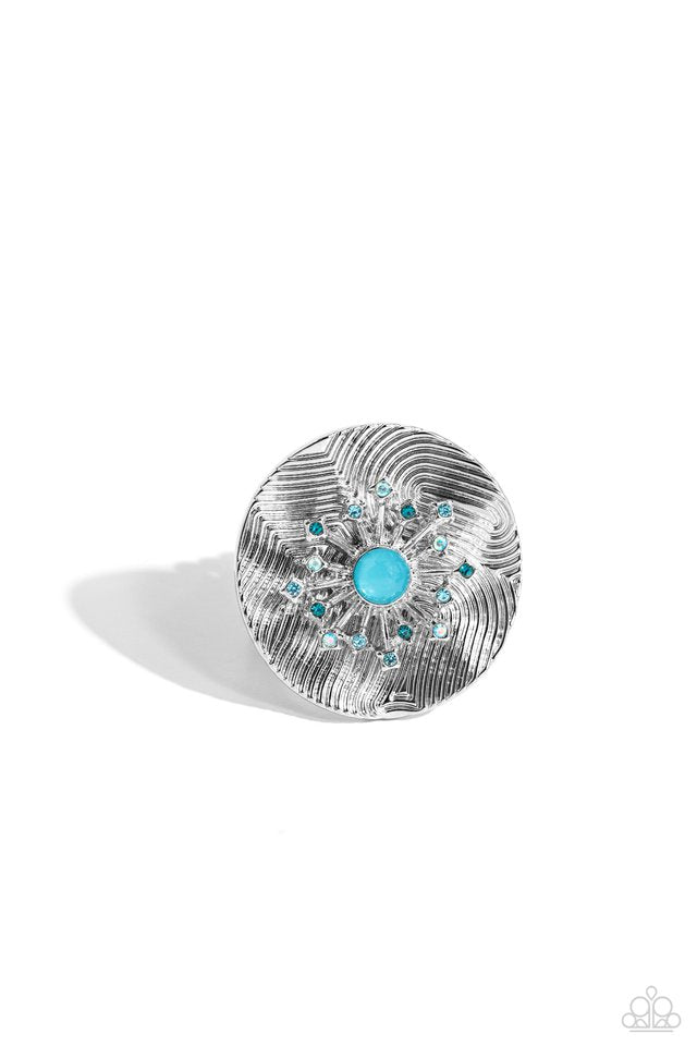 Seriously SUNBURST - Blue - Paparazzi Ring Image