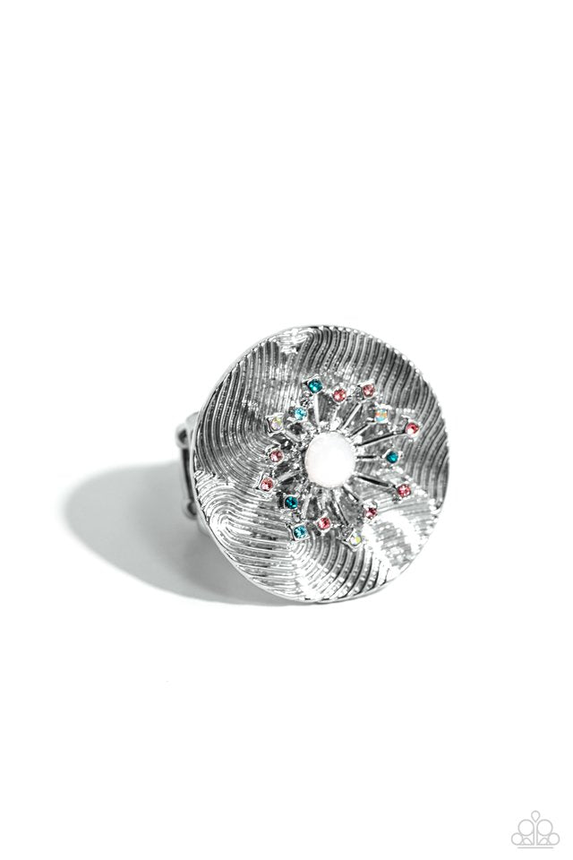 Seriously SUNBURST - White - Paparazzi Ring Image