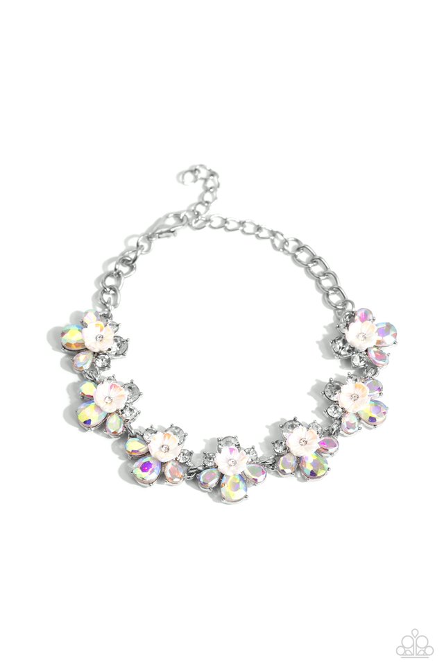 Floral Frenzy - White - Paparazzi Bracelet Image