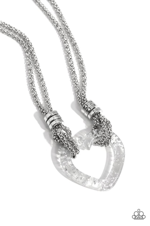 Lead with Your Heart - Silver - Paparazzi Necklace Image