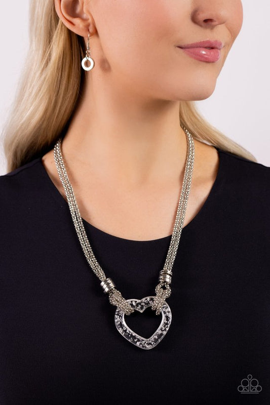 Lead with Your Heart - Silver - Paparazzi Necklace Image