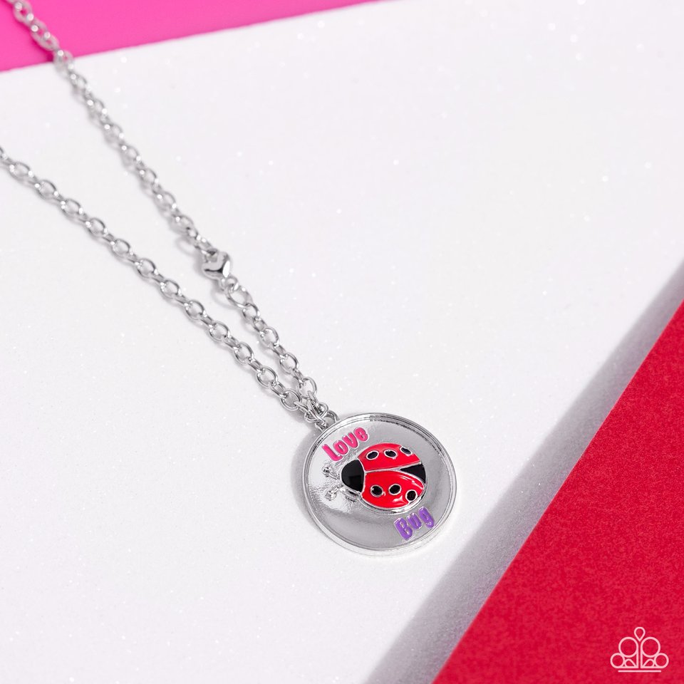Lively Love Bug - Pink - Paparazzi Necklace Image