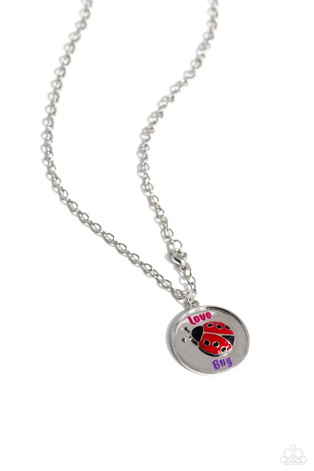 Lively Love Bug - Pink - Paparazzi Necklace Image