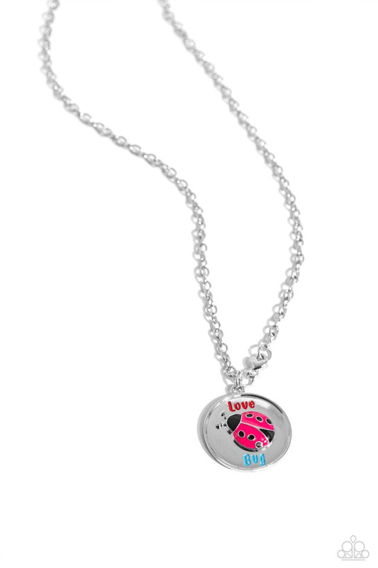 Lively Love Bug - Red - Paparazzi Necklace Image
