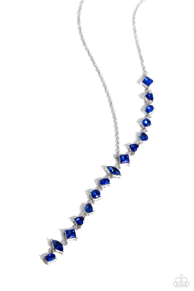 Diagonal Daydream - Blue - Paparazzi Necklace Image