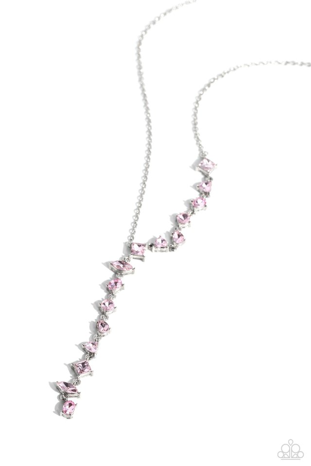 Diagonal Daydream - Pink - Paparazzi Necklace Image