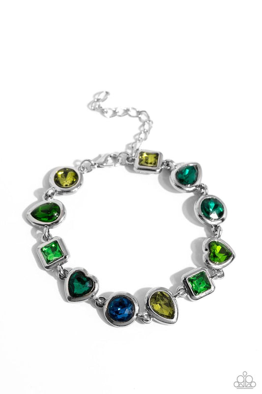 Actively Abstract - Green - Paparazzi Bracelet Image