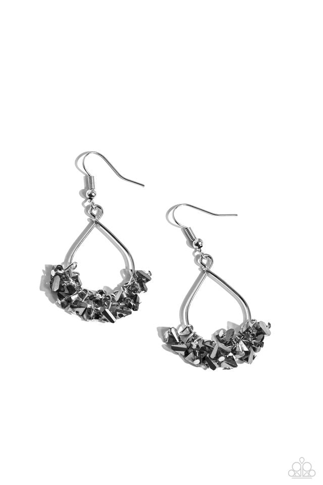 Charm of the Century - Silver - Paparazzi Earring Image