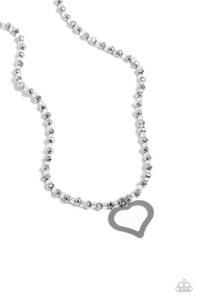 Faceted Factor - Silver - Paparazzi Necklace Image