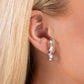 Sliding Shimmer - White - Paparazzi Earring Image