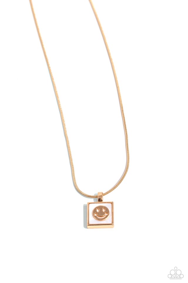 Smiley Season - Gold - Paparazzi Necklace Image